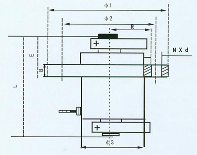 YZUL立式振動(dòng)電機(jī)安裝尺寸圖